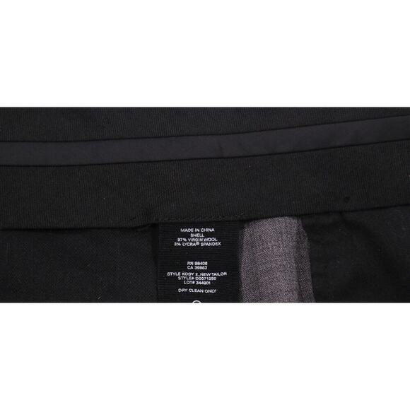 Theory Men's Solid Gray Wool Stretch Flat Front Dress Pants Trousers 36x31 - Picture 7 of 7